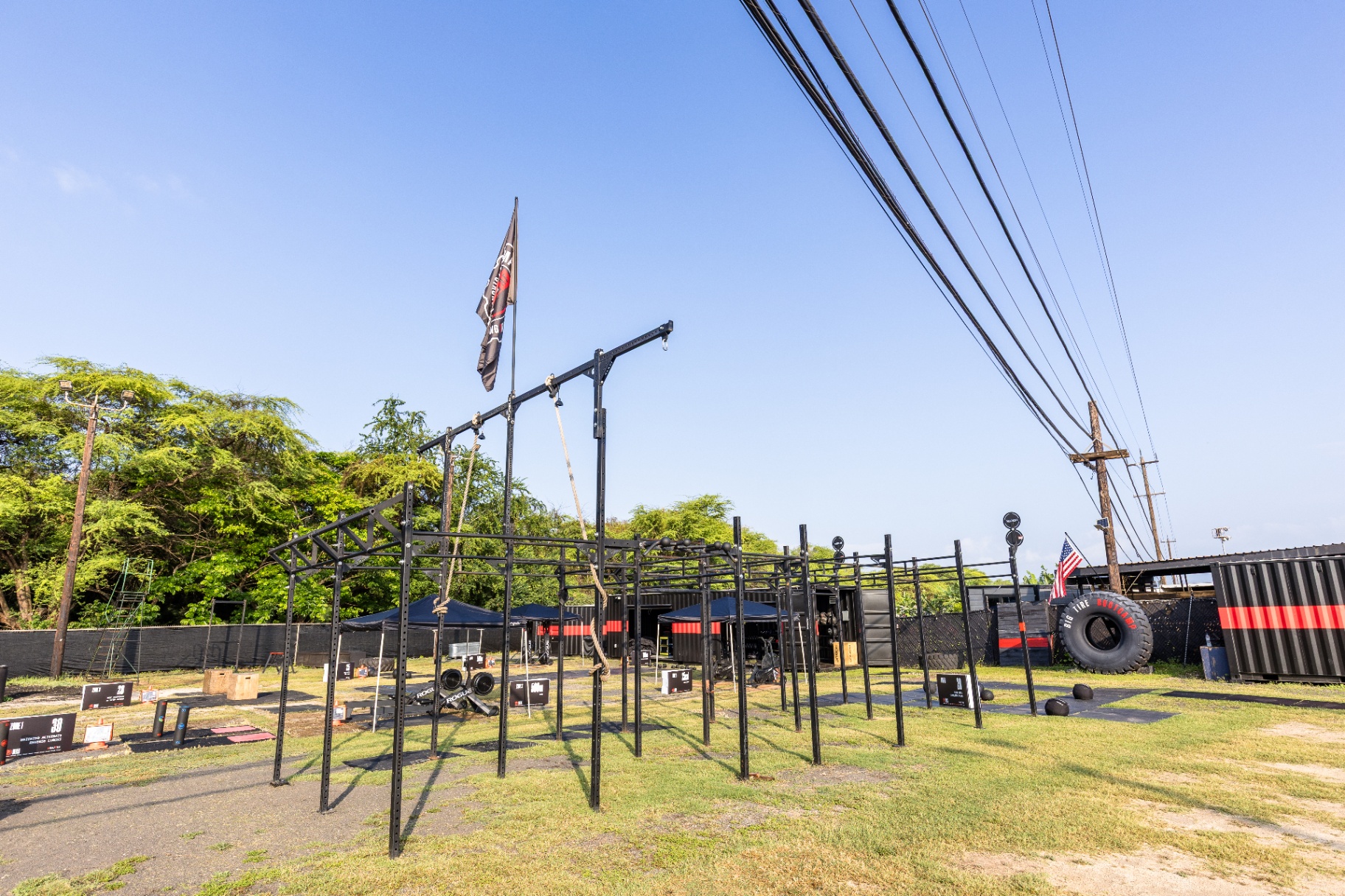 BTB outdoor training facility with rig and DEKA zones
